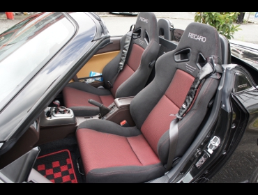 RECARO�i���J���V�[�g�j�@DAIHATSU�@�R�y�����[�u�@LA400�Ƀ��J���@SR-7F GK100H�V�[�g�q�[�^�[�t���@BK/RED�@�~2�r�@����