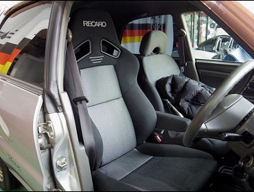 DAIHATSU�@�I�v�e�B�@L802�i1999�N�j�@�Ɂ@RECARO�i���J���j�@SR-7F�@GK100�@BK/SIL�@�A�[�����X�g�t���@����