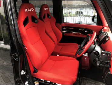 RECARO�i���J���V�[�g�j�@DAIHATSU�@�^���g�J�X�^���@L375S�i2008�N�j�@�Ɂ@RECARO�i���J���j�@SR-7F�@KK100�@RED�@�~���E�@����