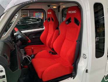 DAIHATSU�@�n�C�[�b�g�@S510P�@�Ɂ@RECARO�i���J���j�@SR-7F�@KK100�@RED�@A/R�@���@SR-7�@KK100�@RED�@����