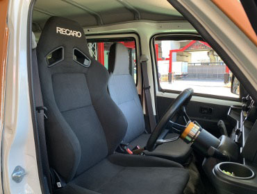 DAIHATSU�@�n�C�[�b�g�J�[�S�@S321V�i2017�N�j�@�Ɂ@RECARO�i���J���j�@SR-7F�@KK100�@BK�@����