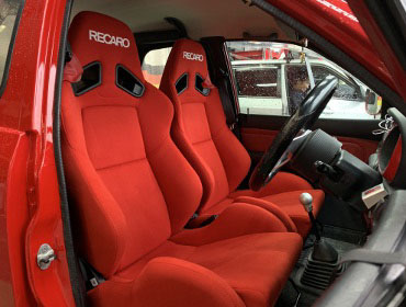 DAIHATSU�@�I�v�e�B�@/�@YAMAHA�@ami�@L300S�i1998�N�j�@�Ɂ@RECARO�i���J���j�@SR-7�@KK100�@RED�@�~���E�@����