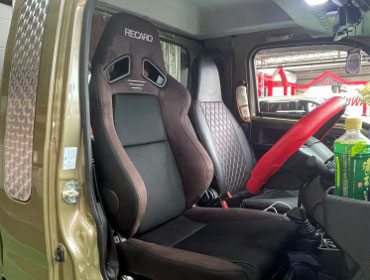 DAIHATSU�@�n�C�[�b�g�W�����{�@S500P�i2023�N�j�@�Ɂ@RECARO�i���J���j�@SR-7F�@GU100�@�u���E���@�A�[�����X�g�t���@����