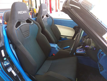 DAIHATSU�@�R�y���@LA400K�i2014�N�j�@�Ɂ@RECARO�i���J���j�@SR-S�@BK100H�@BK/�u���[�@�V�[�g�q�[�^�[�t���@���@SR-C�@BK100H�@BK/�u���[�@�V�[�g�q�[�^�[�t���@����