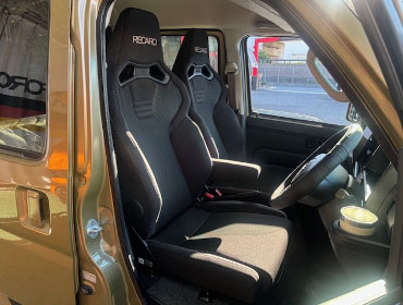 DAIHATSU�@�n�C�[�b�g�f�b�L�o���@S321W�i2019�N�j�@�Ɂ@RECARO�i���J���j�@SR-C�@BK100�@A/R�@BK/SIL�@�~���E�@����
