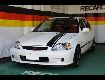 HONDA�@��ivic�@EK3�iRi�j�i2000�N�j�@�Ɂ@RECARO�i���J���j�@SR-6�@KK100S�@RED�@�~���E�@����