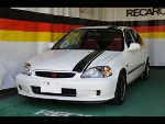HONDA�@��ivic�@EK3�iRi�j�i2000�N�j�@�Ɂ@RECARO�i���J���j�@SR-6�@KK100S�@RED�@�~���E�@����