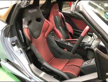 HONDA�@S660�@MODULOX�o�[�W����Z�@JW5�i2021�N�j�@�Ɂ@RECARO�i���J���j�@TS-G�@GK�@BK/RED�@�V�[�g�q�[�^�[�t���@����