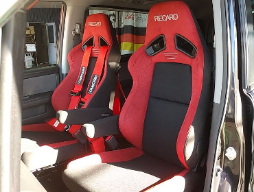 HONDA�@�X�e�b�v���S���@RG-1�i2008�N�j�@�Ɂ@RECARO�i���J���j�@SR-7F�@GU100H�@RED�@�V�[�g�q�[�^�[�t���@����
