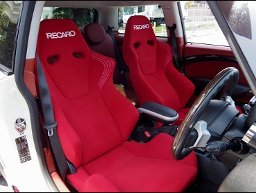 RECARO�i���J���V�[�g�j�@BMW�@MINI�@R56�@�N�[�p�[S�Ƀ��J���@SR-6 KK100S�@RED�@�~2�r�@����