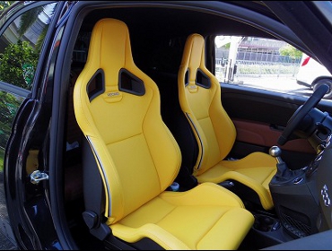 RECARO�i���J���V�[�g�j�@ABARTH�@�A�o���g595�Ƀ��J���@�X�|�[�c�X�^�[LL100H���U�[SE�@����J���[YELLOW�@�~2�r�@����