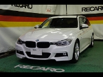 BMW@3ƒVƒŠ[ƒY@ƒc[ƒŠƒ“ƒO@F31i2015”Nj@‚É@RECAROiƒŒƒJƒj@ƒNƒƒXƒXƒ|[ƒcƒXƒ^[@GK100H@BK/BK@‘•’…