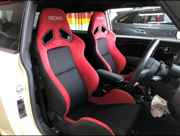 BMW�@MINI�@JCW�@R53�@�Ɂ@RECARO�i���J���j�@SR-7�@GU100H�@RED�@�V�[�g�q�[�^�[�t���@�~���E�@����