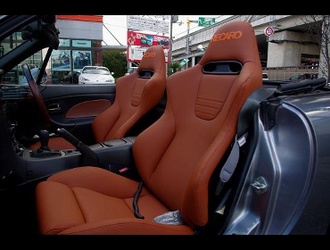 RECARO�i���J���V�[�g�j�@MAZDA�@���[�h�X�^�[�@NB6C��RECARO�i���J���j�@�X�|�[�cJC���U�[SE�@�u���E���i���S�I�����W���X�e�b�`�I�����W�j�@�~2�r�@����