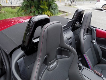 RECARO�i���J���V�[�g�j�@MAZDA�@���[�h�X�^�[�@ND5RC�Ƀ��J���@�X�|�[�c�X�^�[LL100H���U�[SE�@BK���U�[RED�X�e�b�`�iRED/BL���C���j�@���@�N���X�X�|�[�c�X�^�[LL100H���U�[SE�@BK���U�[RED�X�e�b�`�iRED/BL���C���j�@�V�[�g�o�b�N�o�[�J�o�[�@�s�A�m�u���b�N�@����