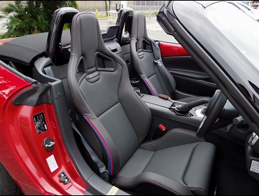 RECARO�i���J���V�[�g�j�@MAZDA�@���[�h�X�^�[�@ND5RC�Ƀ��J���@�X�|�[�c�X�^�[LL100H���U�[SE�@BK���U�[RED�X�e�b�`�iRED/BL���C���j�@���@�N���X�X�|�[�c�X�^�[LL100H���U�[SE�@BK���U�[RED�X�e�b�`�iRED/BL���C���j�@�V�[�g�o�b�N�o�[�J�o�[�@�s�A�m�u���b�N�@����