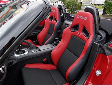 RECARO�i���J���V�[�g�j�@MAZDA�@���[�h�X�^�[�@ND5RC�Ƀ��J���@SR-7�@Lassic�@RED���U�[�@���@SR-7F�@Lassic�@RED���U�[�@�V�[�g�o�b�N�o�[�J�o�[�@�J�[�{���@����