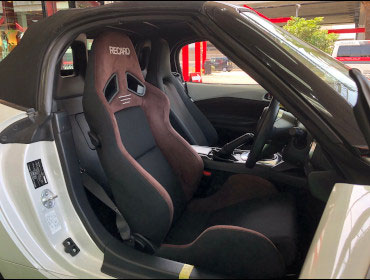 MAZDA�@���[�h�X�^�[�@ND5RC�i2015�N�j�@�Ɂ@RECARO�i���J���j�@SR-7�@GU100H�@�u���E���@�V�[�g�q�[�^�[�t���@����