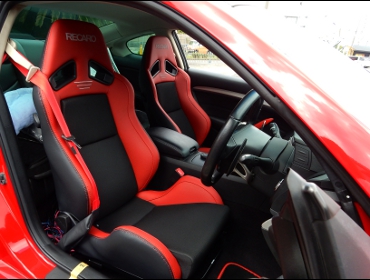 NISSAN�@�X�J�C���C���N�[�y�@CKV36��RECARO�i���J���jSR-7�@Lassic�@�V�[�g�q�[�^�[�t���@RED�@�~2�r�@����