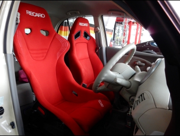 RECARO�i���J���V�[�g�j�@NISSAN�@�}�[�`�@K12�@�Ɂ@���J���@RS-GS�@RED�@���@SR-7�@KK100�@RED�@����