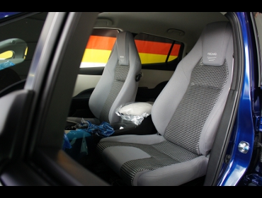 NISSAN�@���[�t�@�Ɂ@RECARO�i���J���j�@LX-F�@IN110�@�O���C�@�V�[�g�q�[�^�[�t���@���@LX-F�@IN110�@�O���C�@�V�[�g�q�[�^�[�t���@�d����]�V�[�g�@����