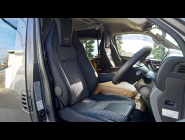 NISSAN�@NV350�L�����o���@���C�h�X�[�p�[�����O�@�����㋉�@�Ɂ@RECARO�i���J���j�@LX-F�@IL110H�@BK�@�A�[�����X�g�t���@�~���E�@����