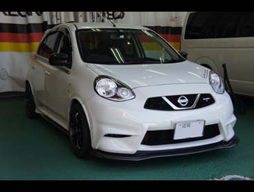 NISSAN�@�}�[�`�@K13�@�Ɂ@RECARO�i���J���j�@SR-6�@GK100S�@BK/RED�@����