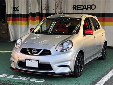 NISSAN�@�}�[�`�@NISMO�@K13�i2016�N�j�@�Ɂ@RECARO�i���J���j�@SR-7�@KK100�@RED�@A/R�@�~���E�@����