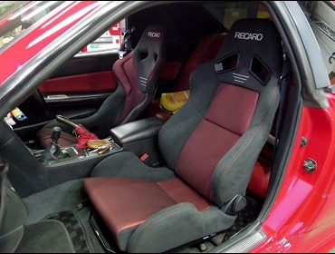 NISSAN�@�X�J�C���C���@BNR34�i1999�N�j�@�Ɂ@RECARO�i���J���j�@RS-G�@GK�@BK/RED�@���@SR-7�@GK100�@BK/RED�@����