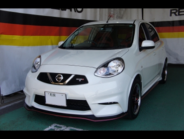 NISSAN�@�}�[�`�@K13�i2017�N�j�@�Ɂ@RECARO�i���J���j�@SR-7�@GU100�@RED�@���@SR-7F�@GU100�@RED�@�~���E�@����