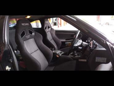 NISSAN�@180SX�@KPS13�i1990�N�j�@�Ɂ@RECARO�i���J���j�@SR-7�@GK100�@BK/SIL�@���@SR-7F�@GK100�@BK/SIL�@����