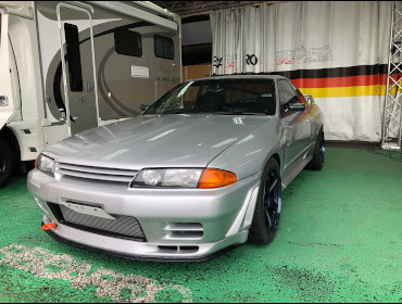 NISSAN�@�X�J�C���C���@GT-R�@BNR32�i1992�N�j�@�Ɂ@RECARO�i���J���j�@PRO�@RACER�@RMS�@2600A�@�J�[�{���@����