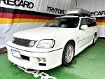 NISSAN�@�X�e�[�W�A�@GF-WGNC34���i1999�N�j�@�Ɂ@RECARO�i���J���j�@RCS�@�z���C�g�V�F��/�u���[���b�V���@����