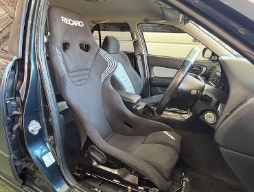 NISSAN�@�X�J�C���C���@25GTV�i1999�N�j�@�Ɂ@RECARO�i���J���j�@RS-GS�@BK�@����
