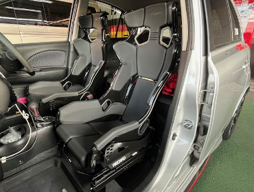 NISSAN�@�}�[�`�@K13�i2012�N�j�@�Ɂ@RECARO�i���J���j�@PRO�@RACER�@RMS2700G�@�~���E�@����