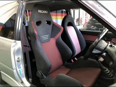SUBARU�@���B���B�I�@KK4�i1995�N�j�@MT�ԁ@�Ɂ@RECARO�i���J���j�@SR-6�@GK100S�@BK/RED�@����