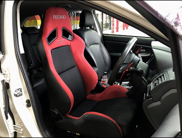 SUBARU�@�����H�[�O�@A�i2014�N�j�@�Ɂ@RECARO�i���J���j�@SR-7�@GU100H�@RED�V�[�g�q�[�^�[�t���@����