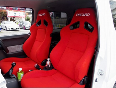 RECARO�i���J���V�[�g�j�@SUZUKI�@�W���j�[�@JB23W�@M/T�ԂɃ��J���@SR-7F KK100H�i�V�[�g�q�[�^�[�t���j�@RED�@�~2�r�@����