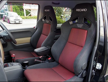 RECARO�i���J���V�[�g�j�@SUZUKI�@�W���j�[�@�V�G���@JB43W�Ƀ��J���@SR-7F�@GK100�@�V�[�g�q�[�^�[�t���@BK/RED�@�A�[�����X�g�iA/R�j�t���^�C�v�@�~2�r�@����