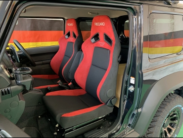 SUZUKI�@�W���j�[�@�V�G���@JB74�i2022�N�j�@�Ɂ@RECARO�i���J���j�@SR-7F�@GU100H�@RED�@�V�[�g�q�[�^�[�t���@�A�[�����X�g�t���@�~���E�@����