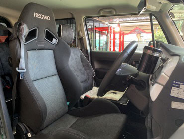 SUZUKI�@�n�X���[�@MS41S�i2018�N�j�@�Ɂ@RECARO�i���J���j�@SR-7�@GK100�@BK/SIL�@�V�[�g�q�[�^�[�t���@����