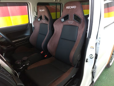 SUZUKI�@�n�X���[52�@�Ɂ@RECARO�i���J���j�@SR-7�@GU100H�@�u���E���@���@SR-7F�@GU100H�@�u���E���@����