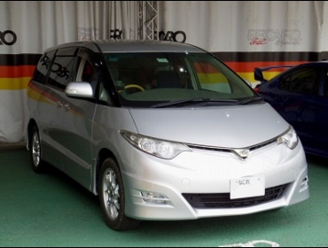 TOYOTA�@�G�X�e�B�}�@GSR55�i2008�N�j�@�Ɂ@RECARO�i���J���j�@�G���S���hD�@�O���C�@�V�[�g�q�[�^�[�t���@����