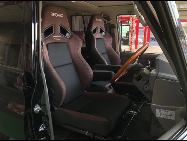 TOYOTA�@�����h�N���[�U�[70�@HZJ77HV�i1997�N�j�@�Ɂ@RECARO�i���J���j�@SR-7F�@GU100�@�u���E���@�A�[�����X�g�t���@�~���E�@����