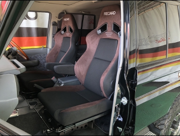 TOYOTA�@�����h�N���[�U�[70�@HZJ77HV�i1997�N�j�@�Ɂ@RECARO�i���J���j�@SR-7F�@GU100�@�u���E���@�A�[�����X�g�t���@�~���E�@����