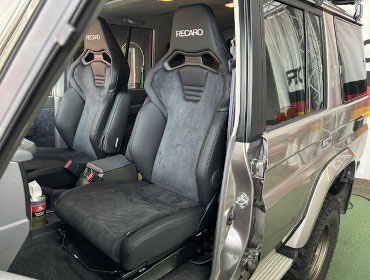 TOYOTA�@�����h�N���[�U�[�@HZJ76�i2000�N�j�@�Ɂ@RECARO�i���J���j�@SR-C�@UT100�@BK/BK�@A/R�@�~���E�@����