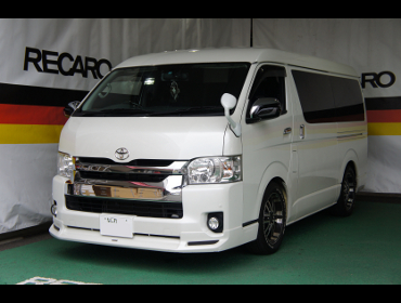TOYOTA�@�n�C�G�[�X�@200�n�@�Ɂ@RECARO�i���J���j�@SR-7F�@GK100�@BK/�u���[�@�A�[�����X�g�t���@�~���E�@����