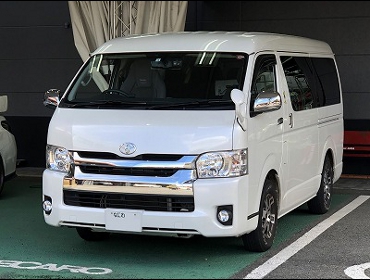 TOYOTA�@�n�C�G�[�XGL�@TRH214W�i2014�N�j�@�Ɂ@RECARO�i���J���j�@LX-F�@IN110�@�O���[�@����