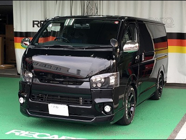 TOYOTA�@�n�C�G�[�X�@1KD�i2013�N10���j�@�Ɂ@RECARO�i���J���j�@SR-7F�@GK100�@BK/�u���[�@����