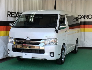 TOYOTA�@�n�C�G�[�X�@200�n�@���C�h�~�h�����[�t�@�Ɂ@RECARO�i���J���j�@SR-7F�@GK100�@BK/BK�@�V�[�g�q�[�^�[�t���@����